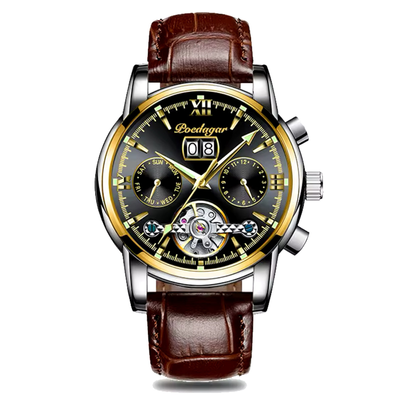 AURELIUS Tourbillon relogio leather