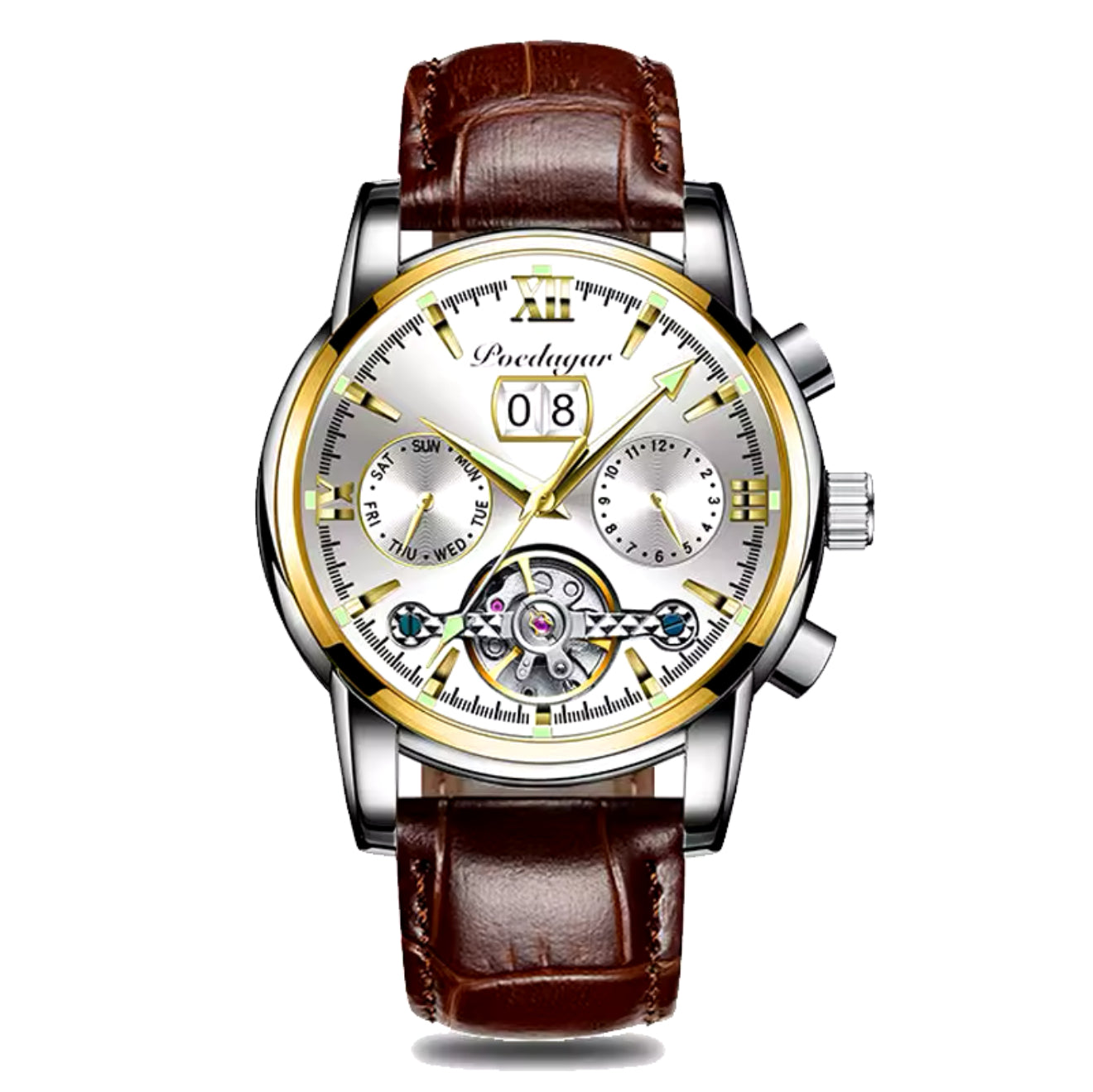 AURELIUS Tourbillon relogio leather